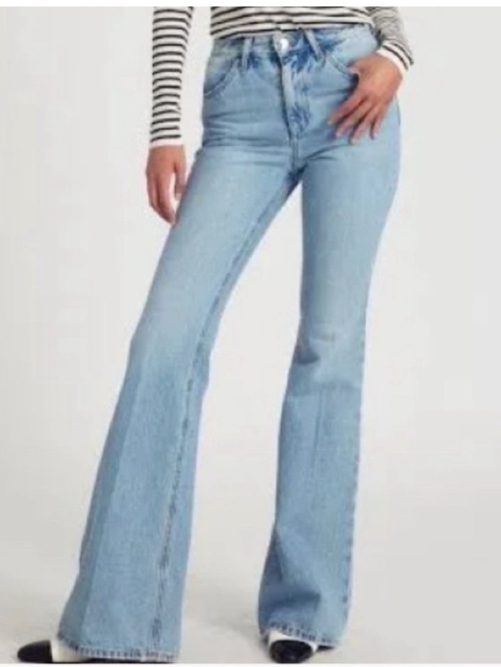 SPRWMN‎ Paradis Bootcut flare lightwash distressed Denim size 26
